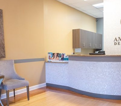 Ambiance Dental Spa dentistry patient at front desk