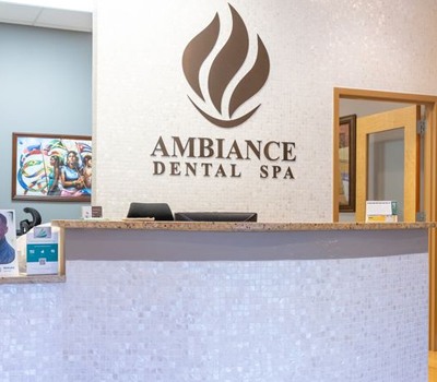 Ambiance Dental Spa glitter wall