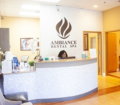 Dental office reception desk