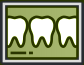 cartoon teeth on a screen highlighted