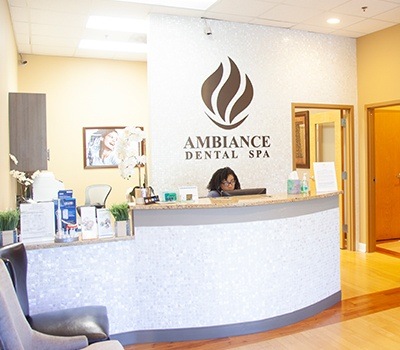 Dental office reception desk