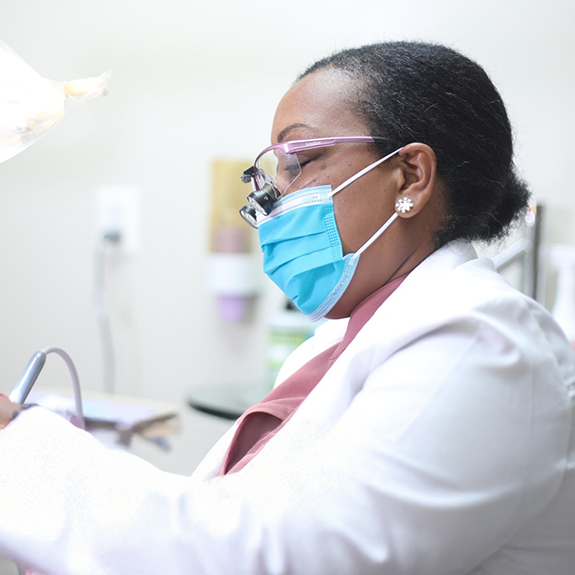 Doctor Hightower treating a patient