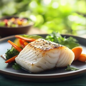 Soft-cooked fish. 